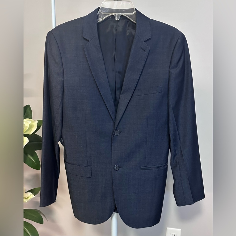 π΄οΈ Topman Grey Wool Blend Suit - Dark Blue Gray (USA 38,) π΄οΈ - Picture 2 of 15